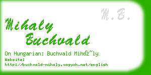 mihaly buchvald business card